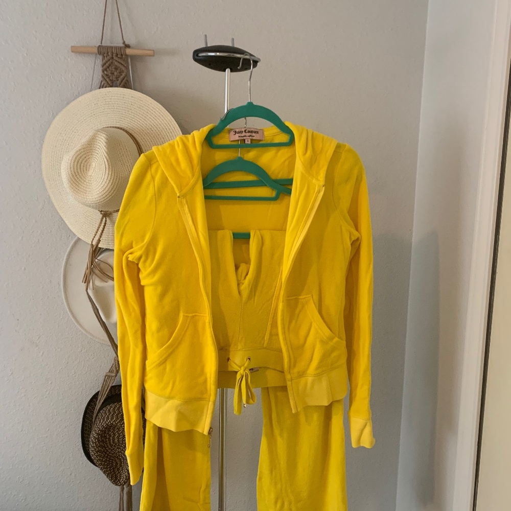 Juicy Couture yellow tracksuit top and pants